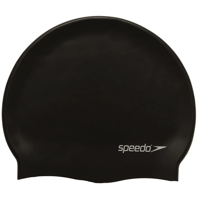 Speedo Silicon Flat Swimcap (Black)