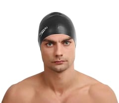 Speedo Silicon Flat Swimcap (Black)