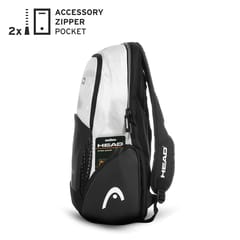 Head Djokovic Tennis Backpack With Shoe Pocket (White/White)