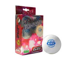 GKI Euro Plastic 40+ Table Tennis Balls, Multicolour (Pack of 6) Standard Size