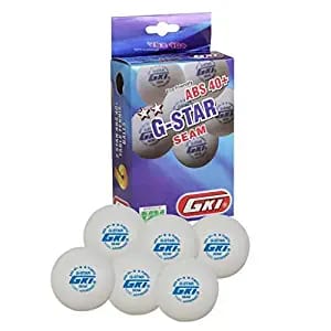 GKI G-Star ABS Plastic 40+ Table Tennis Ball, Pack of 12 (White)