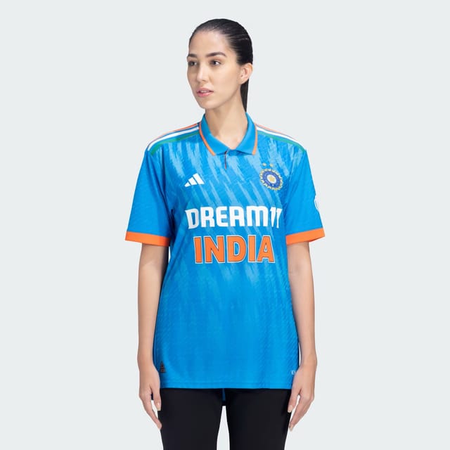 Adidas Women India Cricket TRI Color Jersey with 2 Stars