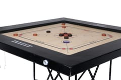 Surco AICF Approved English Ply Wood Jumbo Carrom Board with Coin, Striker & Powder