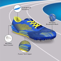 Nivia Men Track and field-100 Shoes for Running Athletic Blue