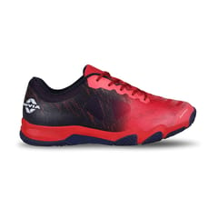 NIVIA Verdict Badminton Shoe for Men with Breathable Air Mesh and TPU Technology - Red