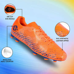 Nivia Encounter 9.0 Synthetic Leather Football Stud, Orange