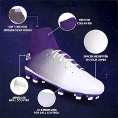 Nivia mens Oslar Blade 3.0 football Stud Football Shoes, Purple White