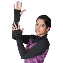 Nivia Neo 6 Women Full Sleeve with Thumb Hole Jacket Pink Black