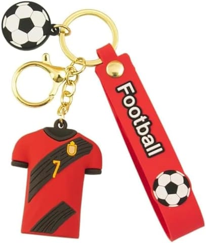 KNK Youth Ronaldo, Neymar and Messi Soccer Team Cups Flag Football Keychains for Boys, Ronaldo Keychain Sticker, Sports Keychains