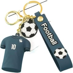 KNK Youth Ronaldo, Neymar and Messi Soccer Team Cups Flag Football Keychains for Boys, Ronaldo Keychain Sticker, Sports Keychains (Pack of 4)