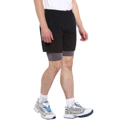 Nivia Sprint-3 Black Polyester Shorts