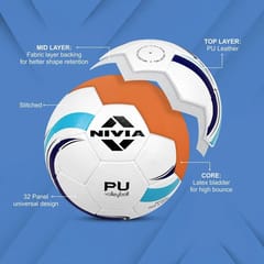 Nivia PU Leather Rubber Volleyball (Size 4) Multicolor