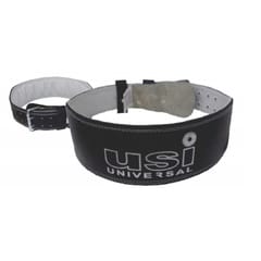 USI Universal Weight Lifting Belt | 790SL6 Leather Metal Construction Weight Belt for Deadlift, Squat & Weightlifting for Men & Women