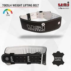 USI Universal Weight Lifting Belt | 790SL6 Leather Metal Construction Weight Belt for Deadlift, Squat & Weightlifting for Men & Women