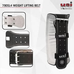 USI Universal Weight Lifting Belt | 790SL6 Leather Metal Construction Weight Belt for Deadlift, Squat & Weightlifting for Men & Women