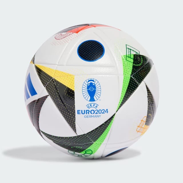 ADIDAS FUSSBALLLIEBE LEAGUE FOOTBALL BALL | SIZE 5 I WHITE / BLACK / GLOW BLUE