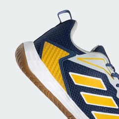 Adidas Men's Baseliner V2 Indoor Court Training Shoes | designed for sports played in indoor courts | Tech Indigo / Preloved Yellow F23 / Stone