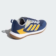 Adidas Men's Baseliner V2 Indoor Court Training Shoes | designed for sports played in indoor courts | Tech Indigo / Preloved Yellow F23 / Stone