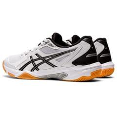 ASICS GEL ROCKET 10 BADMINTON SHOES , WHITE/BLACK