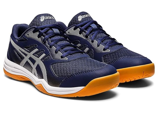 ASICS UPCOURT 5 BADMINTON SHOES, PEACOAT/SILVER