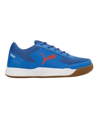 PUMA AD-COURT BADMINTON SHOES, BLUE/SUNFLOWER/WHT