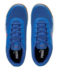 PUMA AD-COURT BADMINTON SHOES, BLUE/SUNFLOWER/WHT