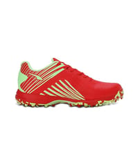 Puma FH 22 Men's Rubber Cricket Shoe, Red-Speed Green