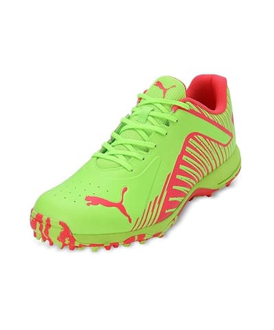 Puma FH 22 Men's Rubber Cricket Shoe, Pro Green-Fire Orchid