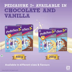 Pediasure 7+ Specialized Nutrition Drink Powder 400g, Vanilla Delight Flavour, Scientifically Designed Nutrition for Growing Children, Supports Height Gain, Muscle Strength &Brain Development