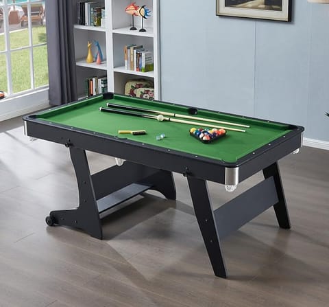 KD Folding 7ft Pool Table Portable Billiards Table for Home Office Multi Game Room Table