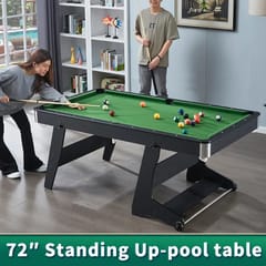 KD Folding 6ft Pool Table Portable Billiards Table for Home Office Multi Game Room Table