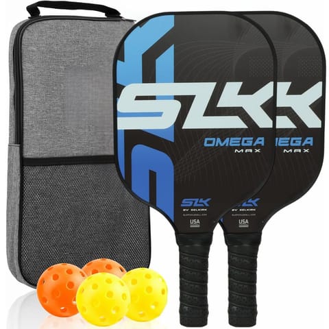 KD Pickleball Paddles, Carbon Fiber Pickleball Set, 2 Paddles with 4 Balls, Portable Carry Bag, USAPA Approved Graphite Pickleball Rackets with Comfort Grip., Assorted Color