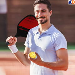 Kd Pickleball Paddles,Fiber Wood Surface Pickleball Paddles Set , 2 Paddles with 4 Pickleballs, Pickleball Bag, Pickleball Paddle Set for Men and Women, Assorted Color