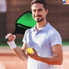 Kd Pickleball Paddles,Fiber Wood Surface Pickleball Paddles Set , 2 Paddles with 4 Pickleballs, Pickleball Bag, Pickleball Paddle Set for Men and Women, Assorted Color