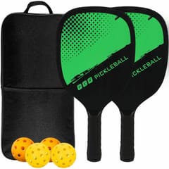 Kd Pickleball Paddles,Fiber Wood Surface Pickleball Paddles Set , 2 Paddles with 4 Pickleballs, Pickleball Bag, Pickleball Paddle Set for Men and Women, Assorted Color