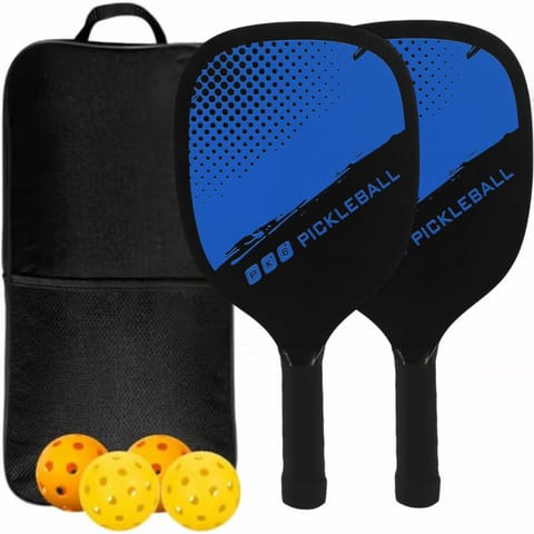 Kd Pickleball Paddles,Fiber Wood Surface Pickleball Paddles Set , 2 Paddles with 4 Pickleballs, Pickleball Bag, Pickleball Paddle Set for Men and Women, Assorted Color